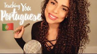 ASMR Teaching You PORTUGUESE {{ whispered }} {{ writing on paper }}