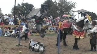 Knight Swanton Bomb in Armour at joust.