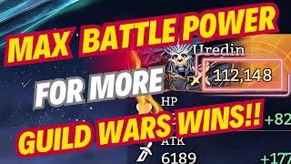 How To MAXIMIZE Your Hero Battle Power For More Guild Wars Wins!!! Watcher of Realms GvG