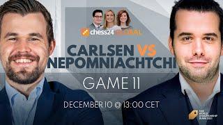 Carlsen - Nepomniachtchi | Game11 | World Chess Championship | Howell, Houska, Snare