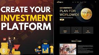 How to Make  Investment Platform HYIP Website 2023 | MLM Investment | HYIP PRO