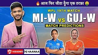 MI vs GUJ | Dream Team | Match Prediction | WPL Match - 19 | MI W vs GUJ W | MUM W vs GUJ W