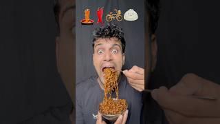 Noodles,chilly,cycle,jelly️🪼 #asmr #eatingchallenge #bikueating #mukbang #funny #tomandjelly