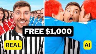 Get $1,000 for FREE by Bringing MrBeast's Thumbnail to life with AI