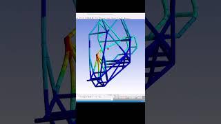 Baja Chassis Impact Analysis Using Ansys Mechanical #formula1 #automobile #design #fea #engineering