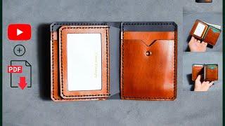 Leather Vertical Wallet easy to make Pdf Pattern