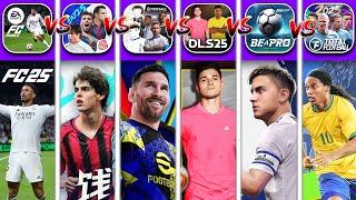 FC Mobile VS Vive Le Football VS eFootball 2025 VS DLS 25 VS Be A Pro VS Total Football [Comparison]