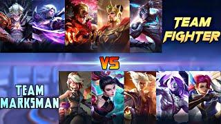 FIGHTER VS MARKSMAN 1 VS 1 FIGHT | MOBILE LEGENDS MARKSMAN VS FIGHTER