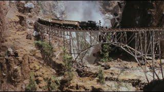 TRAIN Ignores Warning, Crashes Off Bridge: CRACK IN THE WORLD (1965)