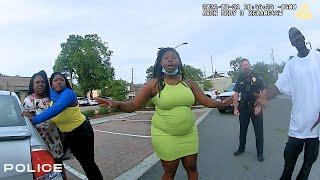 Enraged Group Causes Complete Chaos in Police Station Parking Lot
