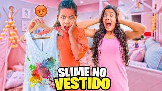 A PRIMA MALVADA TACOU SLIME NO VESTIDO QUE MANU VAI PRA FESTA