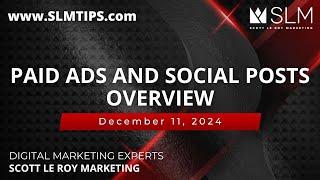 Paid Ads and Social Post Campaigns 12/11