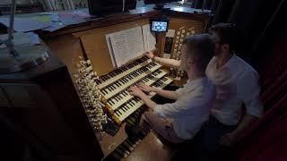 Stops to manual: Organ recital rehearsal at Salisbury Cathedral