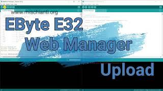 LoRa EByte E32 Web Manager (configuration and test) how to upload the sketch and the web application