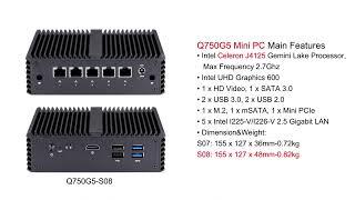 Qotom Multi-LAN Firewall Mini PC Series Products