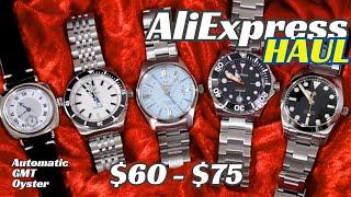 ALIEXPRESS HAUL Ultra Budget | $60 - $75 | Automatic - GMT - Oyster | AliExpress Haul Watches