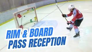 Board & Rim Pass Reception Drills [Hockey Basic Skills Training for Kids]