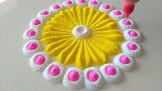 फेविकोल बोतल से बनाये इतनी सुंदर नई रंगोली | Top New Rangoli Designs | Simple Rangoli Designs 2024