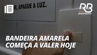 ANEEL troca bandeira tarifária de vermelha para amarela em novembro