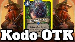 HUGE DAMAGE! Handbuff Hunter Dispatch Kodo OTK! | Hearthstone