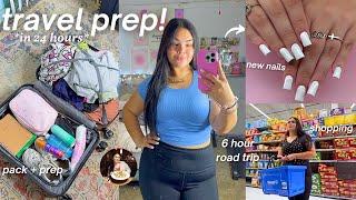 TRAVEL PREP VLOG! packing for spring break, glow up maintenance, vacation, air bnb tour & road trip