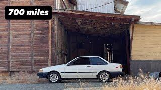 Driving my barn find AE86 home 1987 Toyota Corolla Oregon to Los Angeles