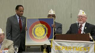 NC DMVA Secretary Larry D. Hall Receives American Legion Flag
