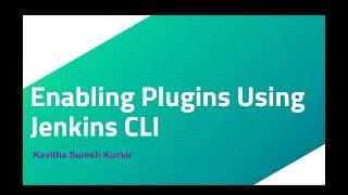 Enabling Plugins Using Jenkins CLI