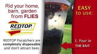 Kill Flies Easily, Redtop Fly Trap, Non-Toxic Disposable Fly be gone Catcher