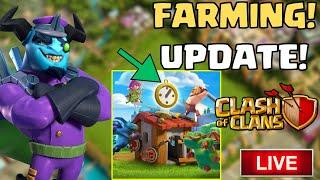 Farming on All My Accounts for Clash Anytime UPDATE! (Clash Of Clans LIVE)