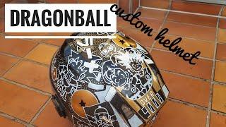 How to paint an old motorcycle helmet a sharpie dragonball project