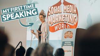 CAN'T BELIEVE I SPOKE AT A CONFERENCE | Lessons I learned speaking at Social Media Marketing World