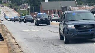 Processional for Easley Police Officer killed in line of duty