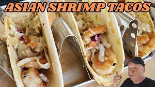 Asian Style Shrimp Tacos on the Blackstone Griddle | Easy and Delicious