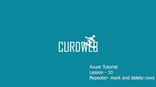 Axure Lesson10 Repeater- mark and delete rows