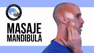 Masaje de mandibula para el bruxismo o la disfuncion de la ATM o articulacion temporomandibular