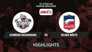 DEL2: Eisbären Regensburg vs. Selber Wölfe I Highlights - 29. Spieltag | SDTV Eishockey