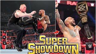 Brock Lesnar vs Ricochet WWE Championship Super Showdown 27 February 2020 Highlights