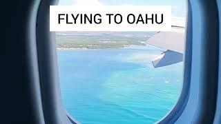 Flying to Oahu, Honolulu airport, Hawaii