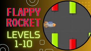 Playing Levels 1-10 on Rollercoin's Flappy Rocket - FREE Play-To-Earn Crypto Mining Game