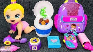 Satisfying with Unboxing & Review Baby Alive Doll Night Routine, Play Time, Dinner, Bath time ASMR