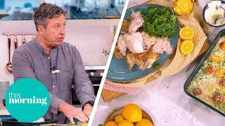 John Torode’s Crème Fraîche Stuffed Roast Chicken With New Potatoes | This Morning