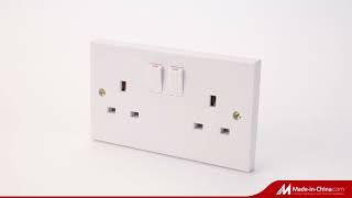 13A 2gang single pole socket