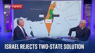 Israel rejects two-state solution - what does it mean for military strategy? | Israel-Hamas war