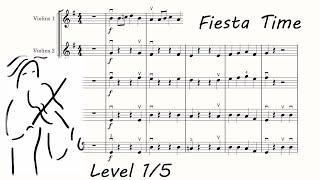 Fiesta Time. Music Score for Orchestra. Fiesta Time Orchestra. Play Along. SashaViolin.com