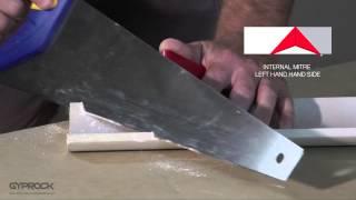 Installing Gyprock plasterboard - How to cut and install Gyprock cornice