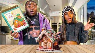 NONECKJAY BUILD  A GINGERBREAD HOUSE WITH HIS CRUSH 