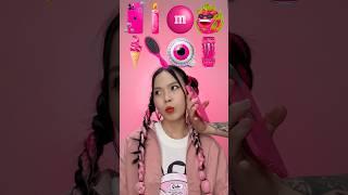 Random Pink Food ASMR Mukbang 🩷 flowe#pinkfood #asmr #mukbang #viral #shorts