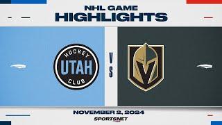 NHL Highlights | Utah HC vs. Golden Knights - November 2, 2024