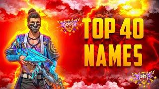 40 Unique Names  | Free fire Names | Best Front and Stylish  | 40 Names